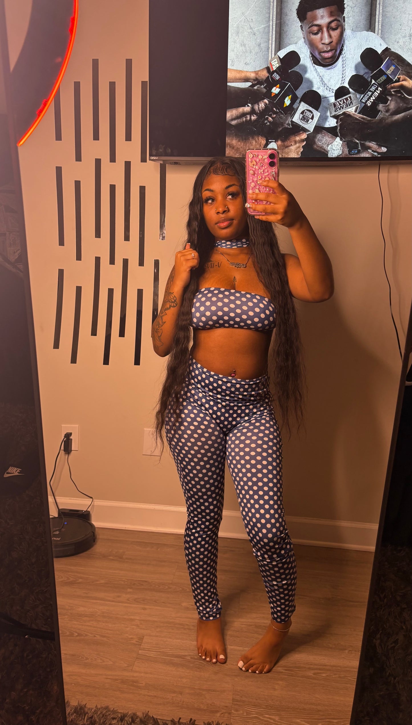 Dot Your Waist Two-Piece Set