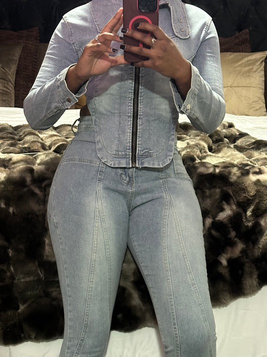Cropped Denim Duo