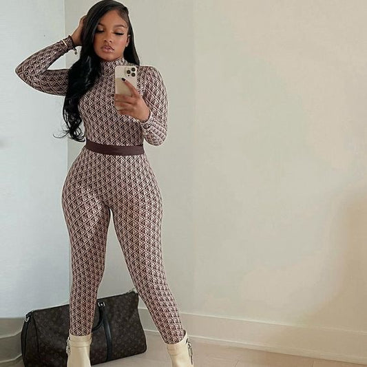 Mocha Monogram Jumpsuit