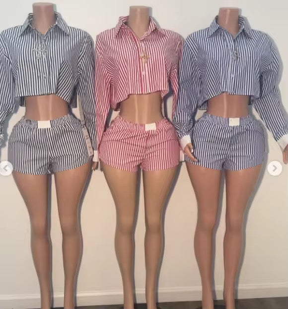 Candy Cane Cutie Shorts Set