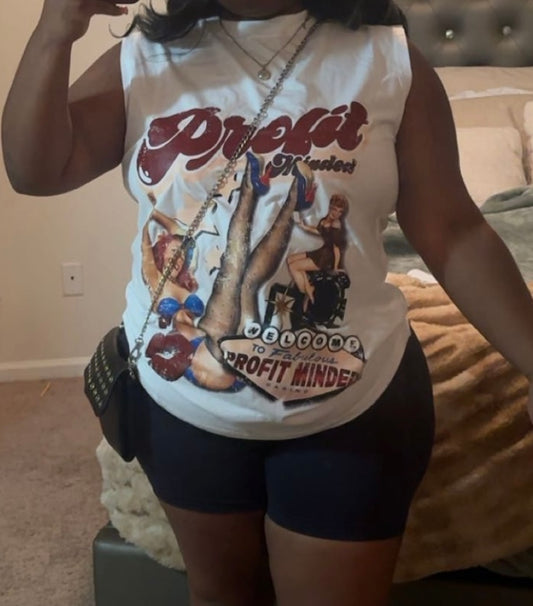 Profit Minded Sleeveless T-shirt Set