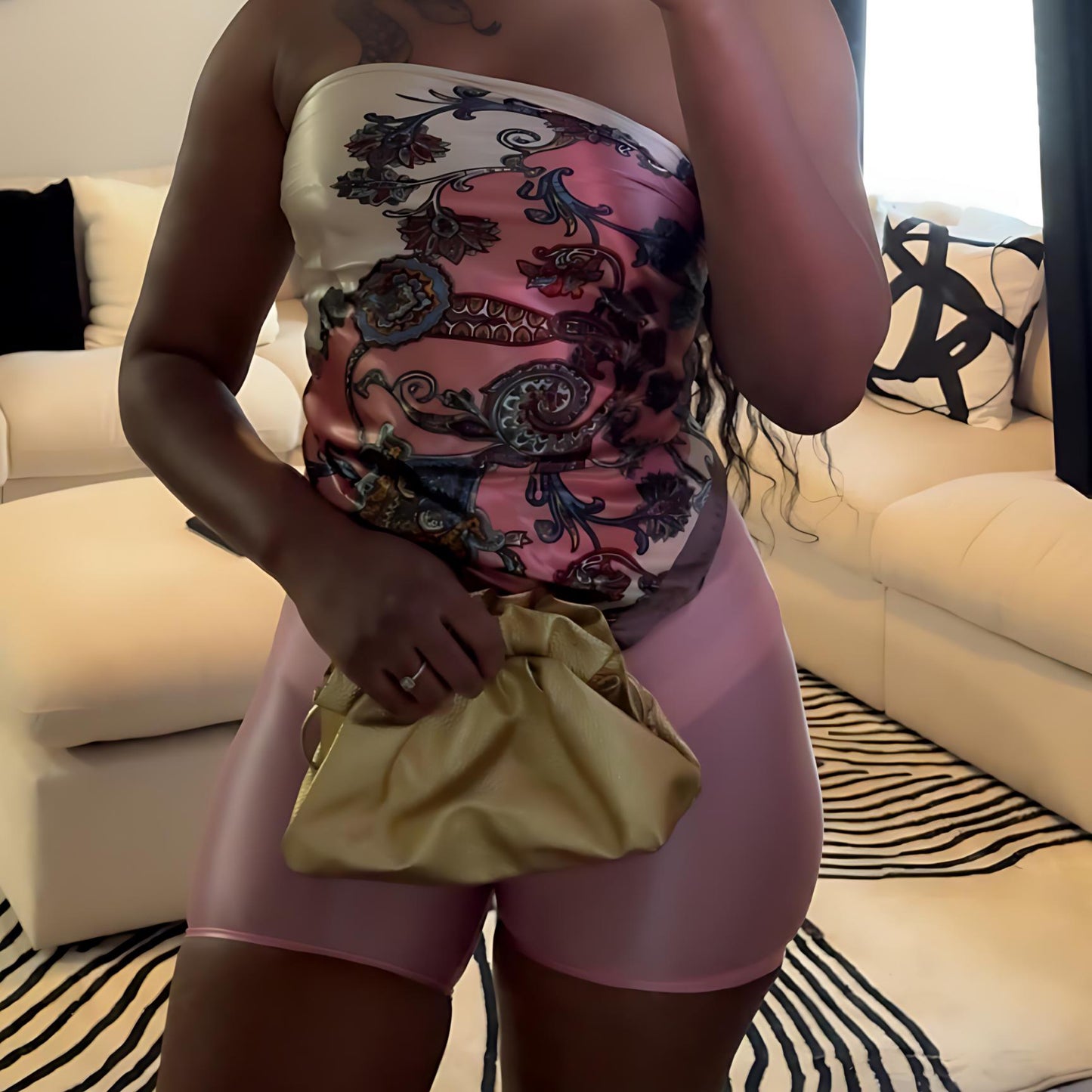 Champagne silk set